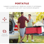 Set of 2 Outdoor Folding and Reclining Deck Chairs in Aluminum, Red, 96.5 x 58 x 91.5cm - Borge' Group Limited