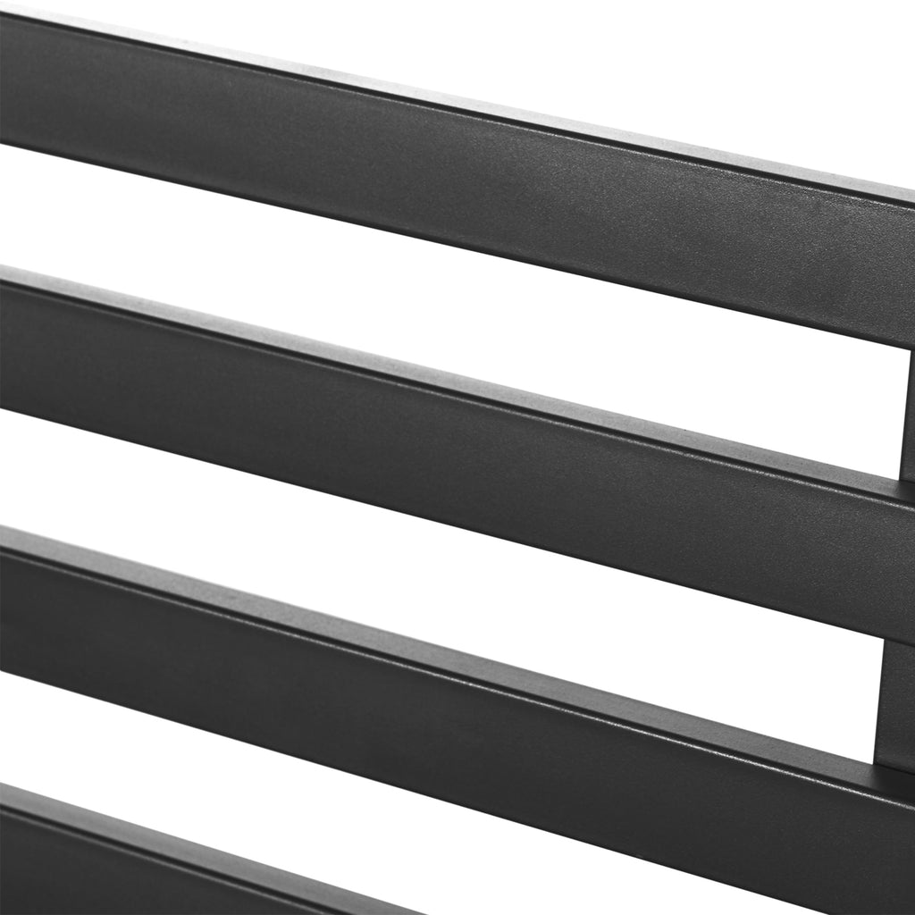 Outsunny garden bench in black metal 127 x 62 x 82cm - Borge' Group Limited
