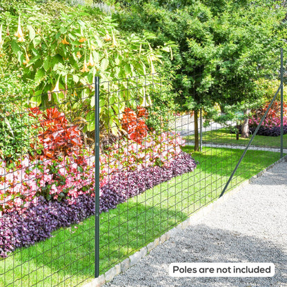 Outsunny steel fence network and PVC for outdoor spaces, 25m roll and height 1.7m, green - Borgè