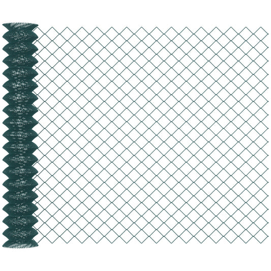 Outsunny steel fence network and PVC for outdoor spaces, 25m roll and height 1.7m, green - Borgè