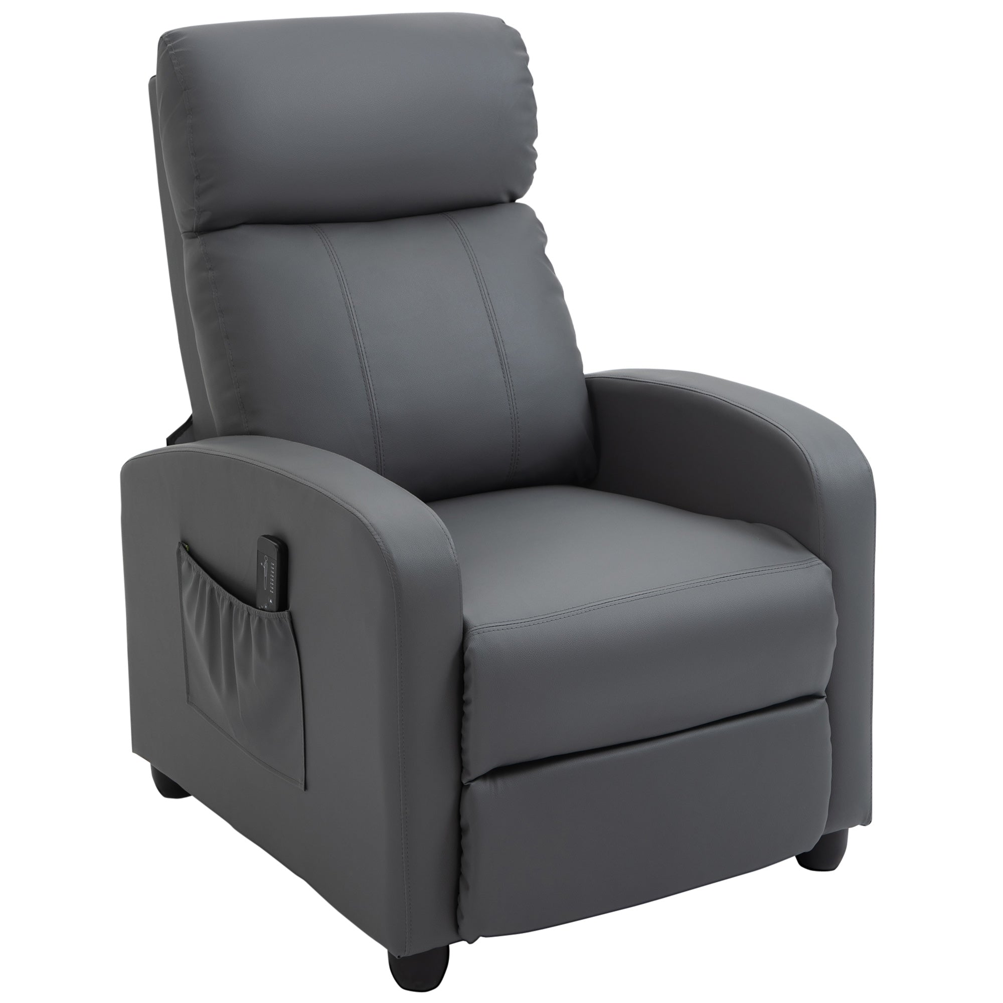 Campaign Relax Massive with remote control and 8 programs, reclination and footrests, 68x88x98cm, Grey - Borgè