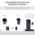 Round Garden Umbrella Base in Resin Ø44 × 33cm - Borge' Group Limited