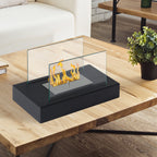 Homcom Bioethanol fireplace in steel tank 0.5L, 35x18x21cm - Borgè
