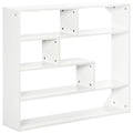 Homonda Modern Wooden Wall Library at 4 levels, 94x19.5x80cm, White - Borgè