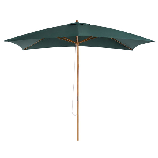 Outsunny umbrella waterproof wooden 2x 3x 2.5m green - Borgè