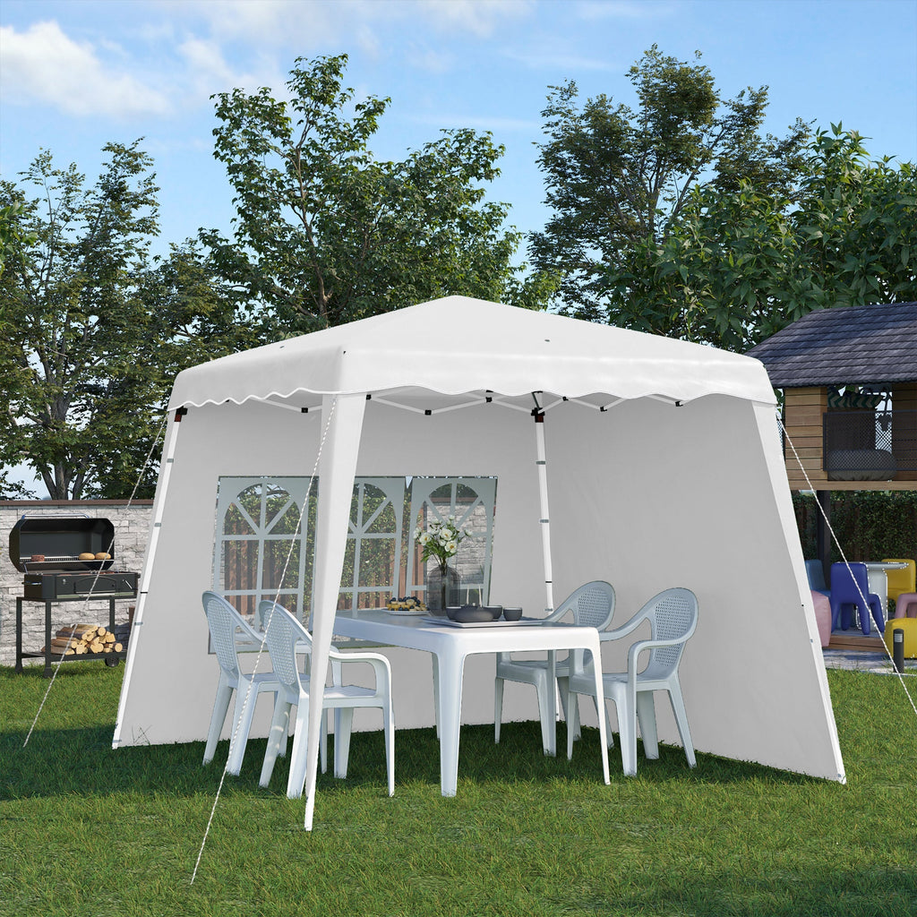 Adjustable Height Folding Garden Gazebo in Steel and Oxford Fabric, 2.4x2.4x2.5m - Borge' Group Limited