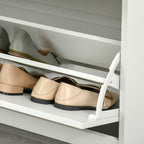 Modern Wooden Shoe, 2 drawers can contain 16 pairs of shoes 70x29x92cm, white - Borgè