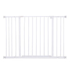 Extendable Safety Dog Gate 76-107cm Pressure Fit, Metal & Plastic, White - Borge' Group Limited