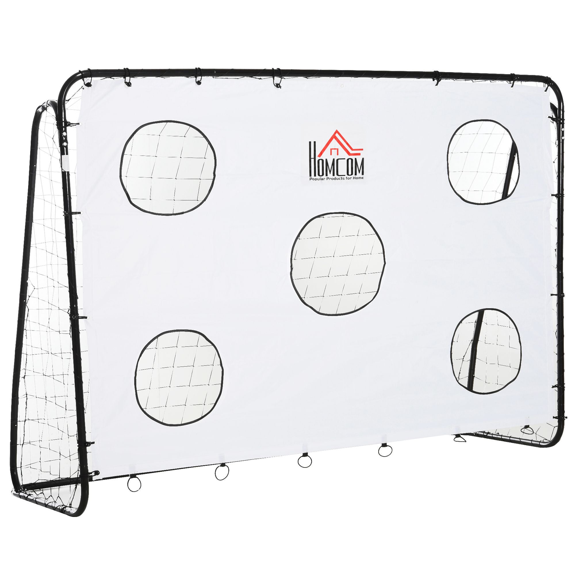 Football door for children and adults Network in PE in metal Oxford black black - Borgè