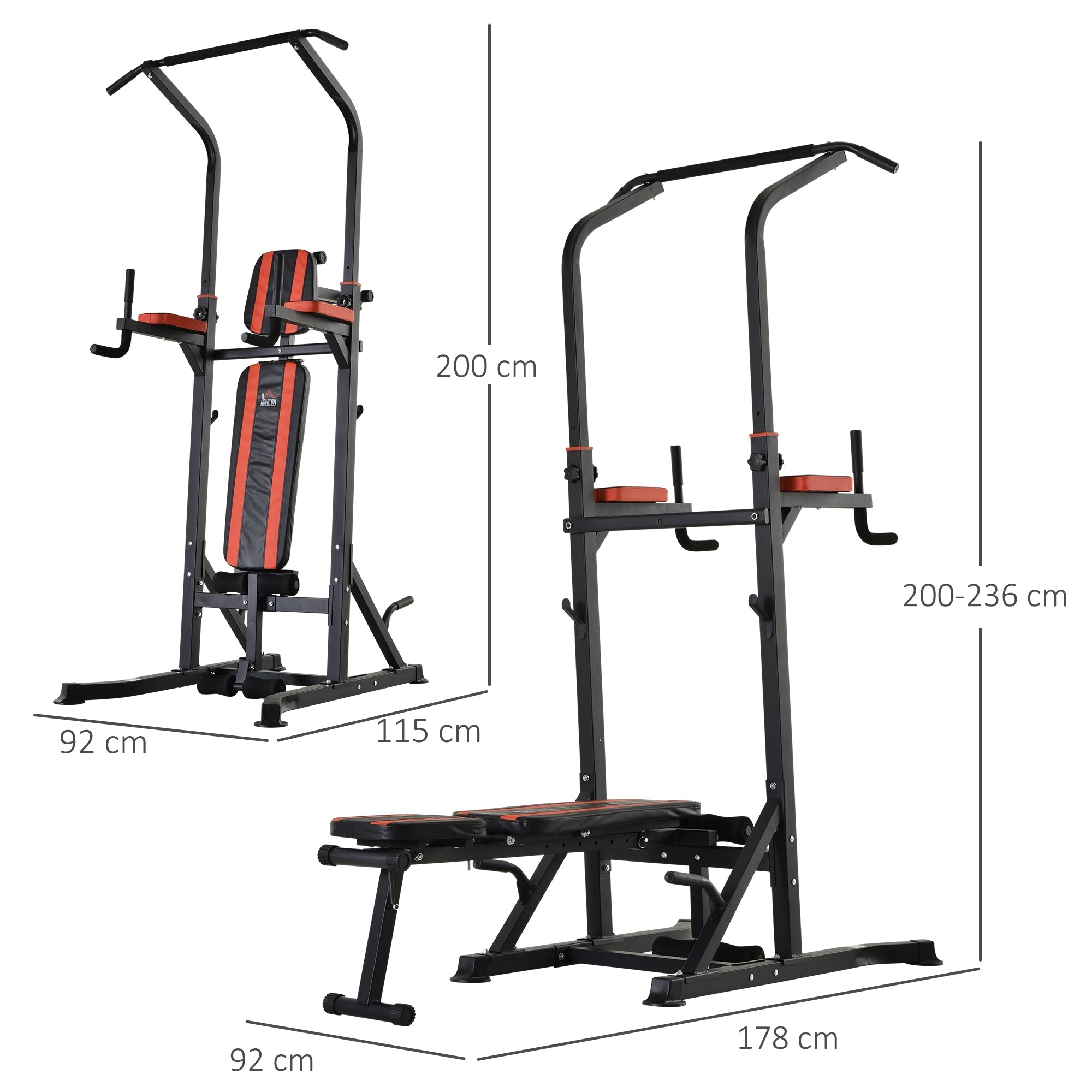 Folding and multipurpose station for steel training with tractions and Roman chair and chair - Borge' Group Limited