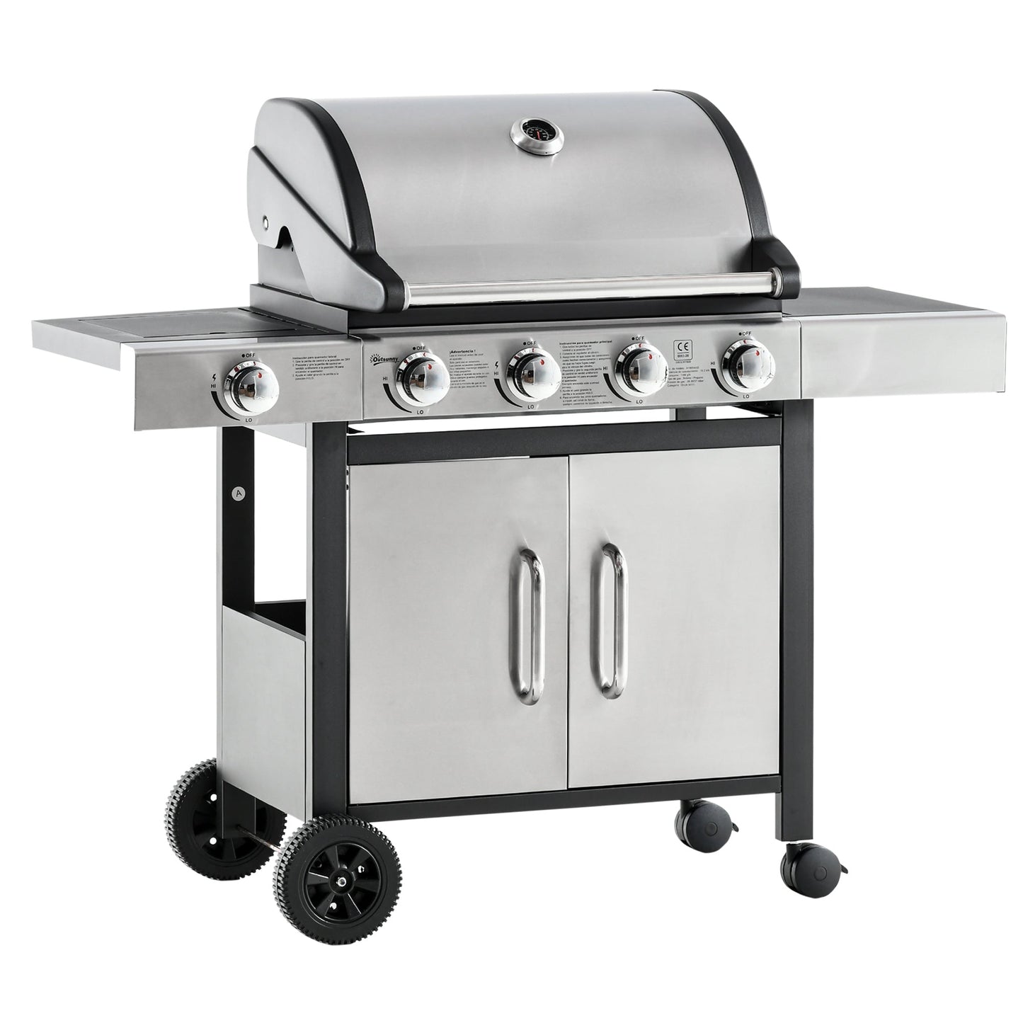 Silver Gas Barbecue 15.2kw Burners