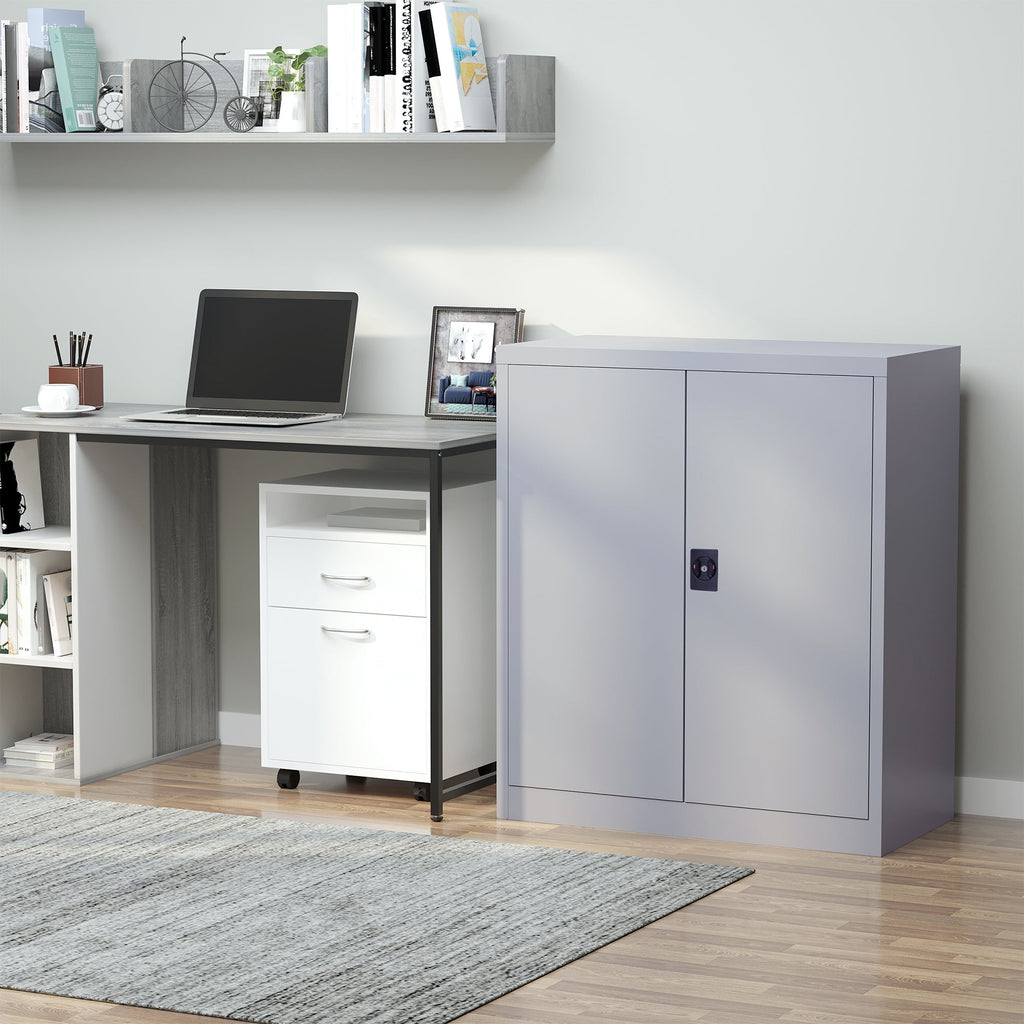 Vadgetto Portodocumenti cabinet with steel, Grey, 80x40x92.5cm safety closure closure - Borgè