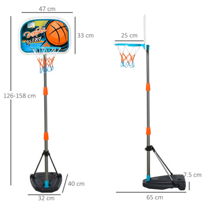 Set Canestro for children adjustable in height with ball from basketball and inflation pump included - Borgè