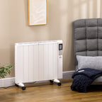 White Electric Heater | 1000/2000W | 75x31x66.5 cm - Borgè