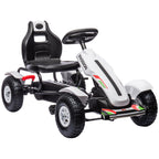 Homcom Go Kart with children for children 5-12 years in plastic and metal with adjustable seat and handbrake, 121x58x61 cm - Borgè