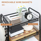 Black 3 -level Trolley ( 41.5LX26.5x63 cm) - Borgè