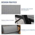 Outsunny Garden Chair Zero Garden Folding Gravity and reclining at 9 levels with lumbar cushion, gray - Borgè