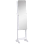 Wardrobe Wardrobe and Trucchi with mirror and LED lighting, white, 30x146x36cm - Borgè