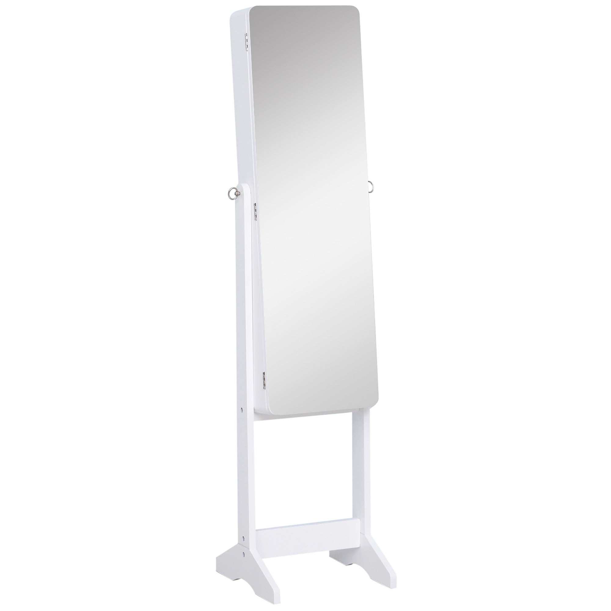 Wardrobe Wardrobe and Trucchi with mirror and LED lighting, white, 30x146x36cm - Borgè