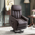 Reclinable Brown Armchair with Lift Assist, Footrest and remote control - Borgè