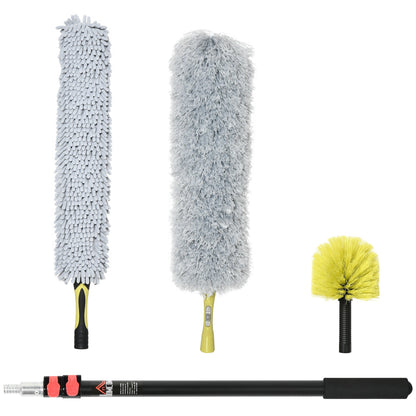 Kit for cleaning the house with auction, dust to cobweets, dust in microfiber and sprinkle for fan - Borgè