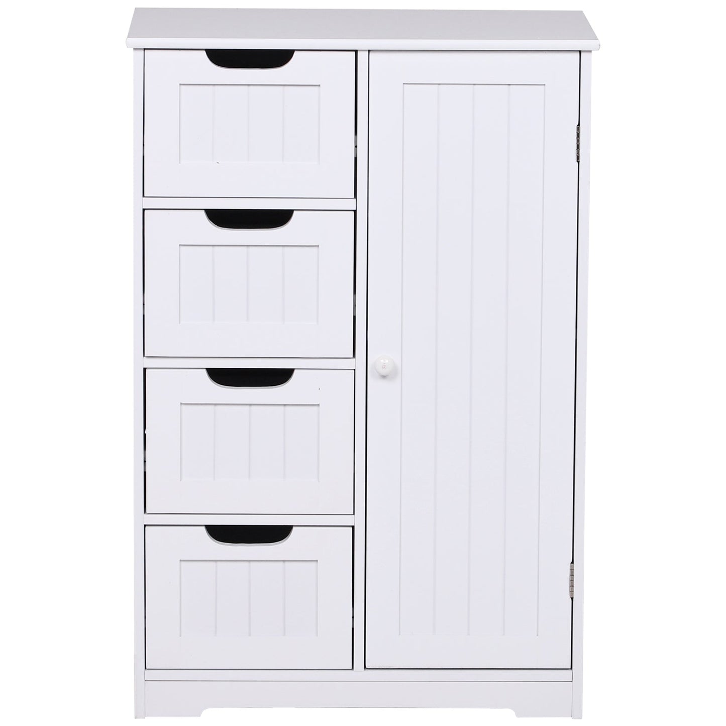 Kleankin Bathroom cabinet with door and white drawers 56 x 30 x 83cm - Borgè