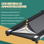 Folding Electric Treadmill Space-Saving and Quiet with Adjustable Speed 1-10km/h and LCD Screen, for Home and Office, 500W, Black - Borge' Group Limited