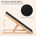 Pawhut ramp for dogs and cats up to 75kg folding non -slip and adjustable folding - Borgè