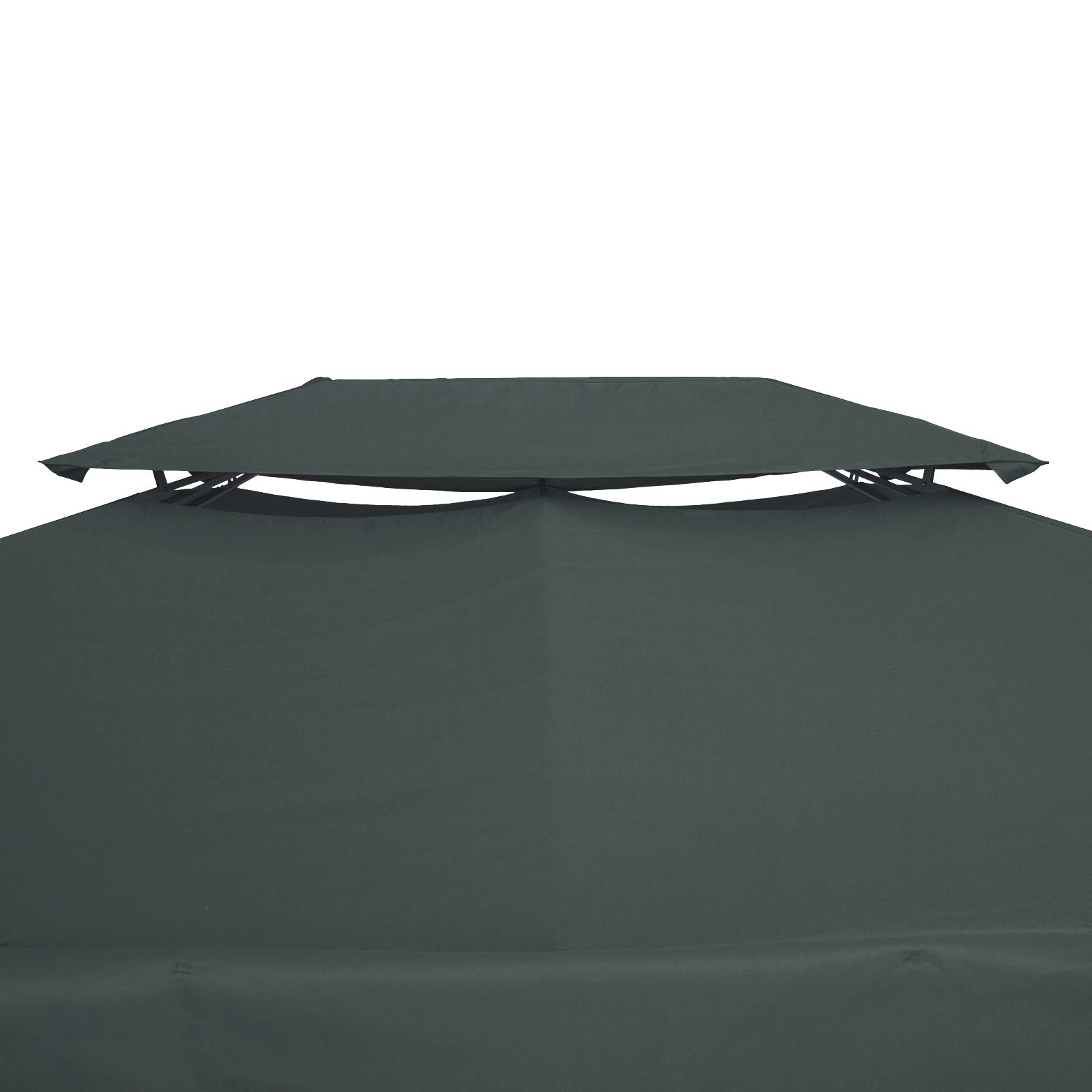 Outsunny coverage for gazebo 4x3 m at 2 levels in polyester with straps and 10 drainage holes, anthracite gray - Borgè