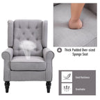 Grey Wooden Armchair and French -style removable cushions with large seat, coated legs - Borgè