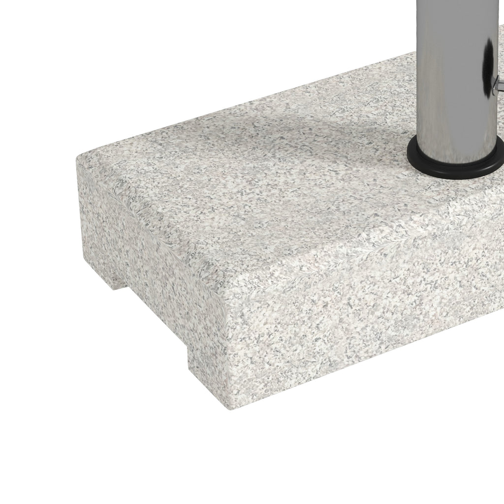Base Outsunny for garden umbrella 25kg for Ã˜32mm, Ã˜38mm and Ã˜48mm poles, in granite and stainless steel, 45x22.5x40 cm, gray - Borgè