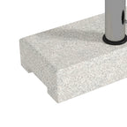 Base Outsunny for garden umbrella 25kg for Ã˜32mm, Ã˜38mm and Ã˜48mm poles, in granite and stainless steel, 45x22.5x40 cm, gray - Borgè