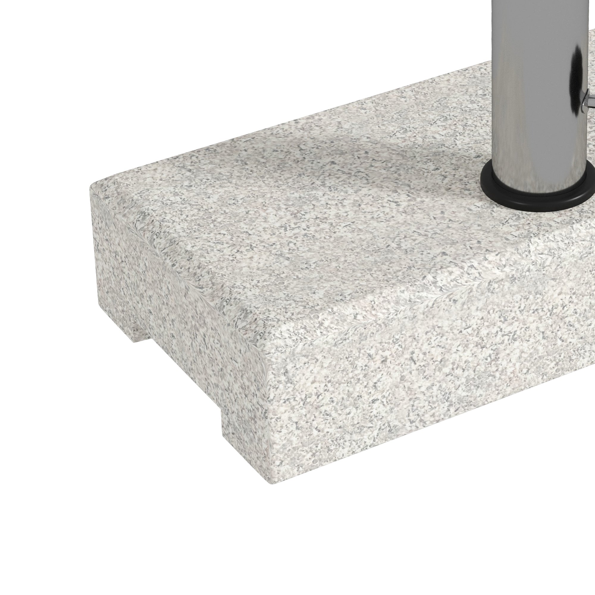 Base Outsunny for garden umbrella 25kg for Ã˜32mm, Ã˜38mm and Ã˜48mm poles, in granite and stainless steel, 45x22.5x40 cm, gray - Borgè