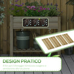 Raised Wooden Planter with Legs and Bottom Shelf for Garden and Balcony 91x51x76cm - Borge' Group Limited