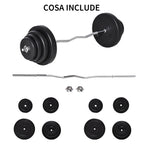 70kg | Handlebar with Weights - Borgè