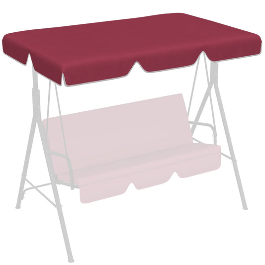 Outsunny spare roof for Polyester rocking with UV50+protection, 192x144cm, red - Borgè