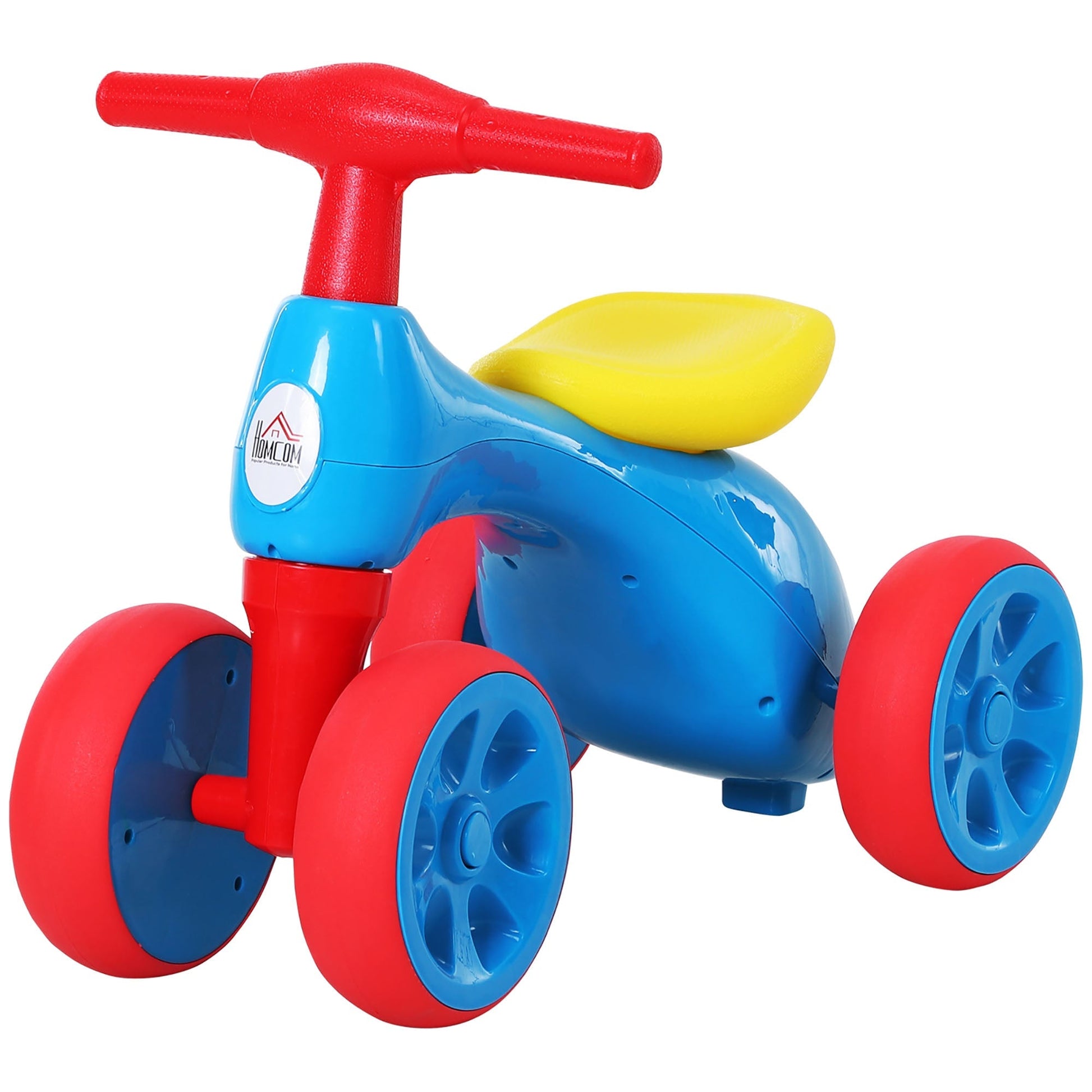 Homcom bicycle without pedals for children from 18 to 36 months red blue yellow - Borgè