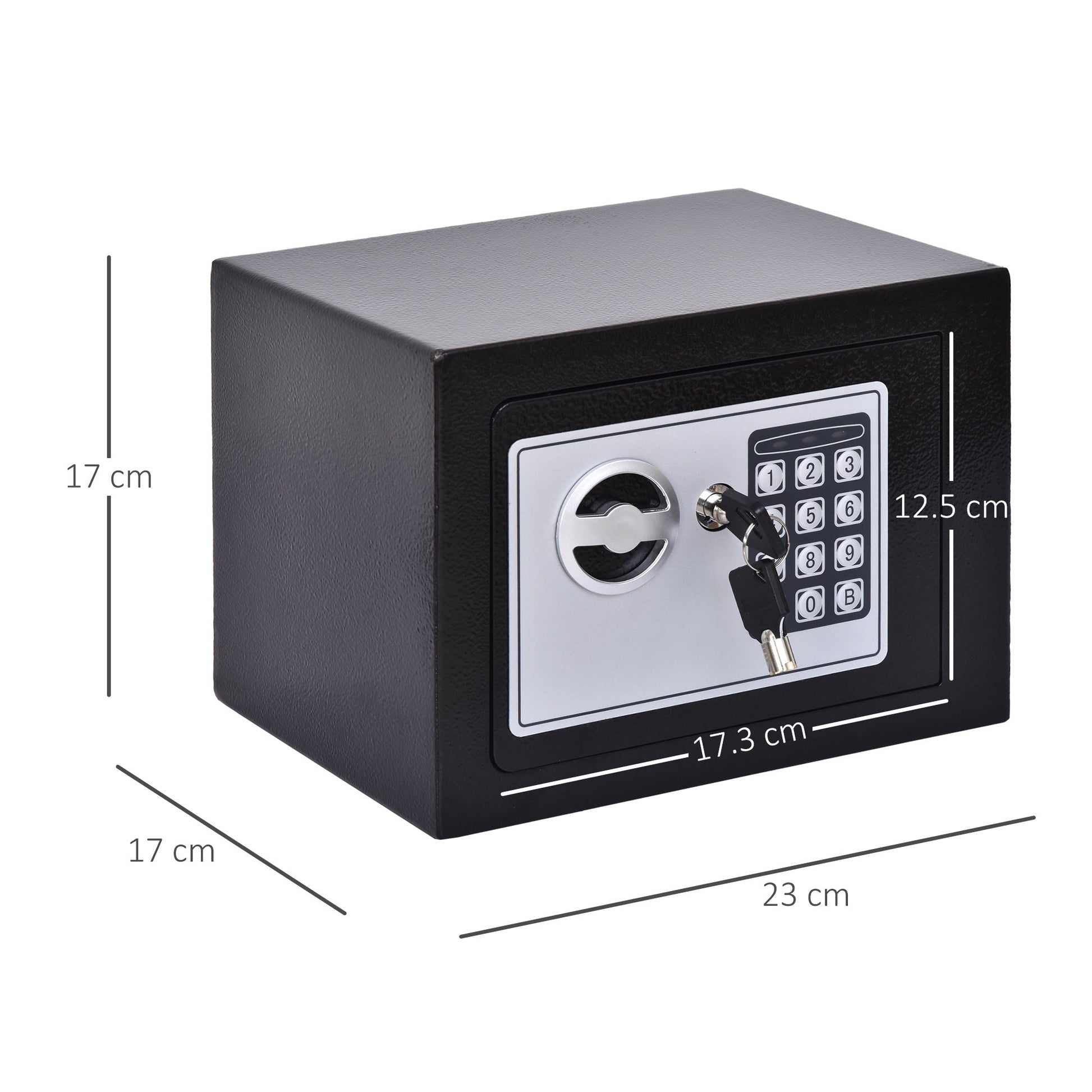 Mini Safe with Combination and Emergency keys Wall fixing | - Borgè