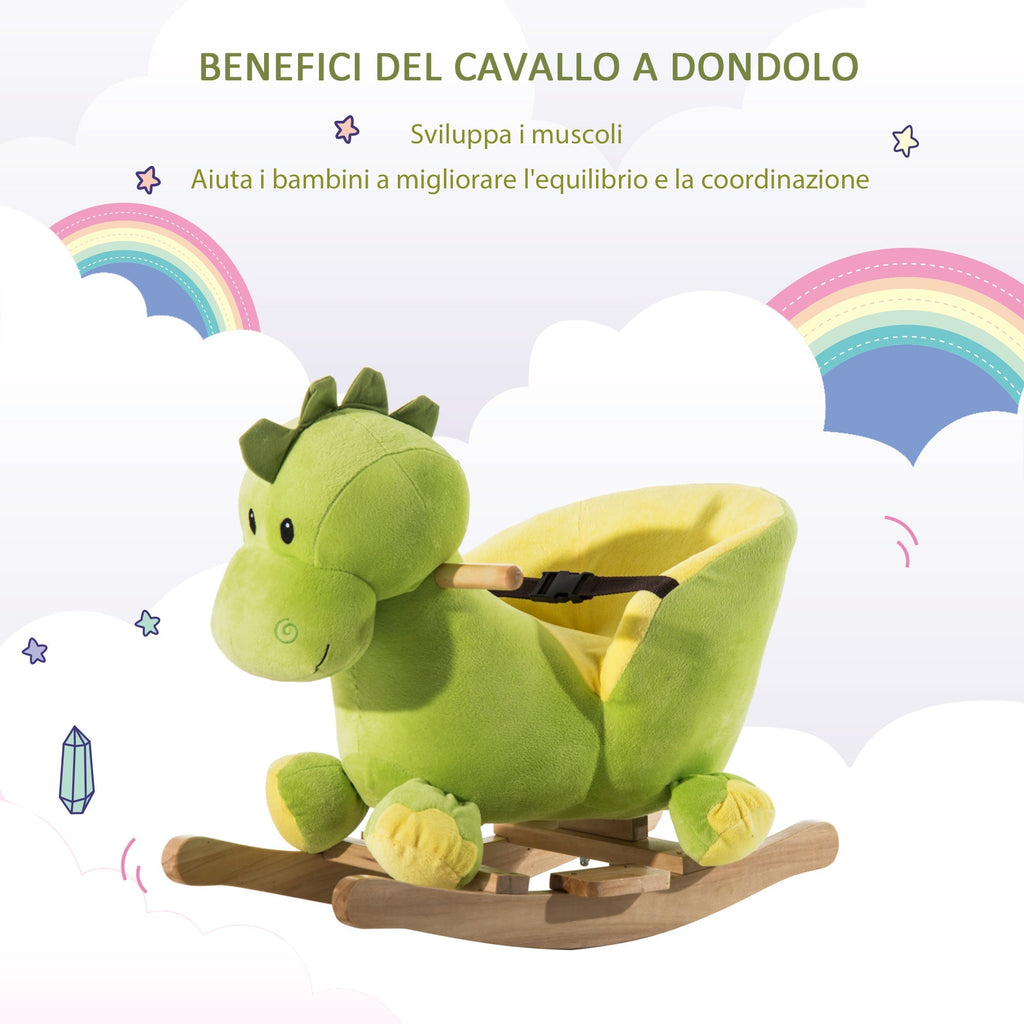 Little Green Rocking Dragon | 2-3 Years - Borgè