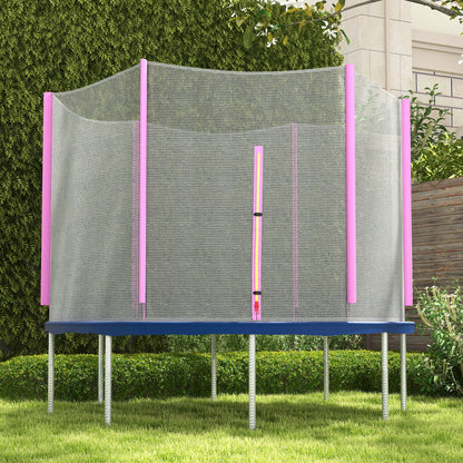 SportNow protection network for 6 -pole trampolines with hinged entrance, in PE, Ã˜305x180 cm, black and pink - Borgè