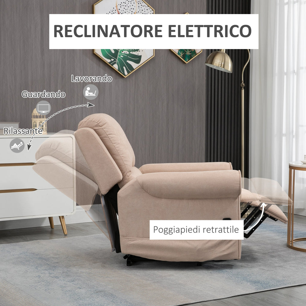 Reclinable Armchair with Lift Assist up to 135 ° with remote control and footrest| 88x92x106 cm - Borgè