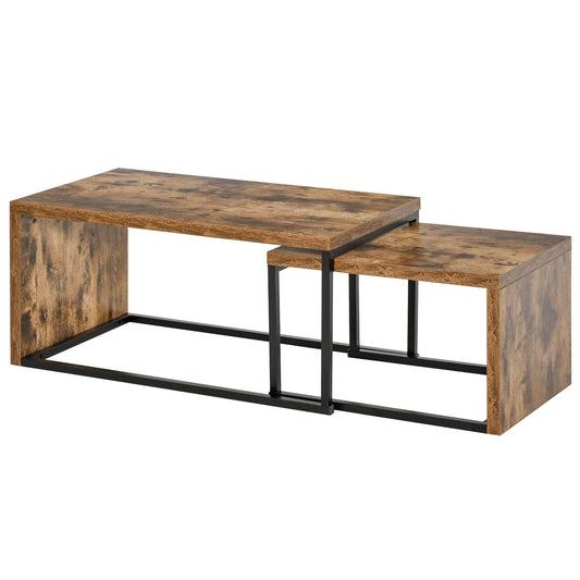 DAHLIA | Set of 2 Brown Living Room / Coffee Tables