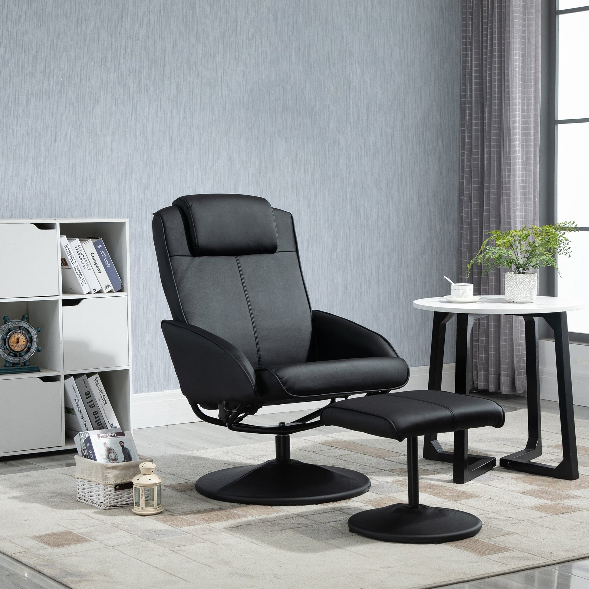 RELAX | Armchair With footrest in PU Leather - Borgè