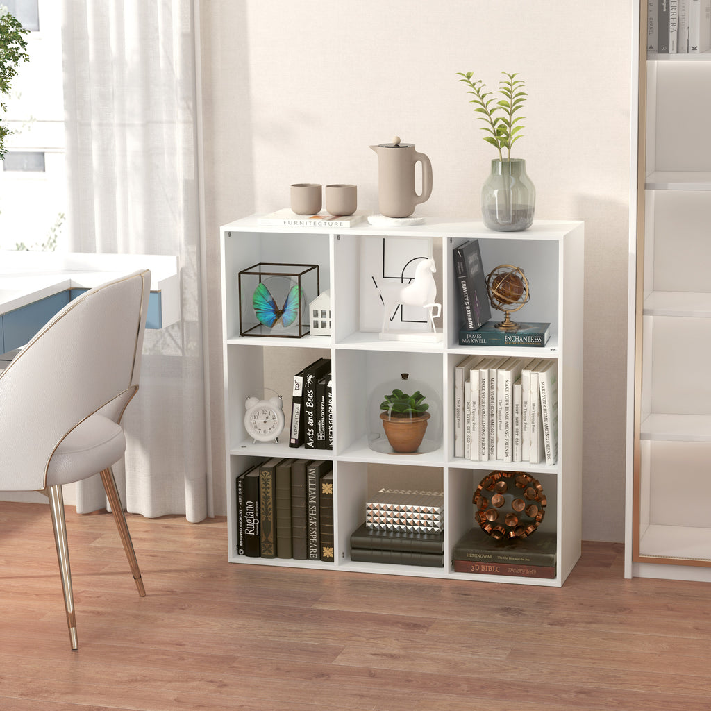 Homond bookcase 9 White Cube compartments 91.5x29.5x91.5cm - Borgè