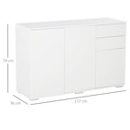 Multiuse cabinet 2 drawers and 2 pressure cabinets, white, white - Borgè