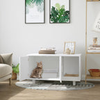 Wooden Cat Bedding with Litter for Cats, 2 doors - Borge' Group Limited