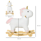 White Rocking Unicorn | 3-6 Years - Borgè