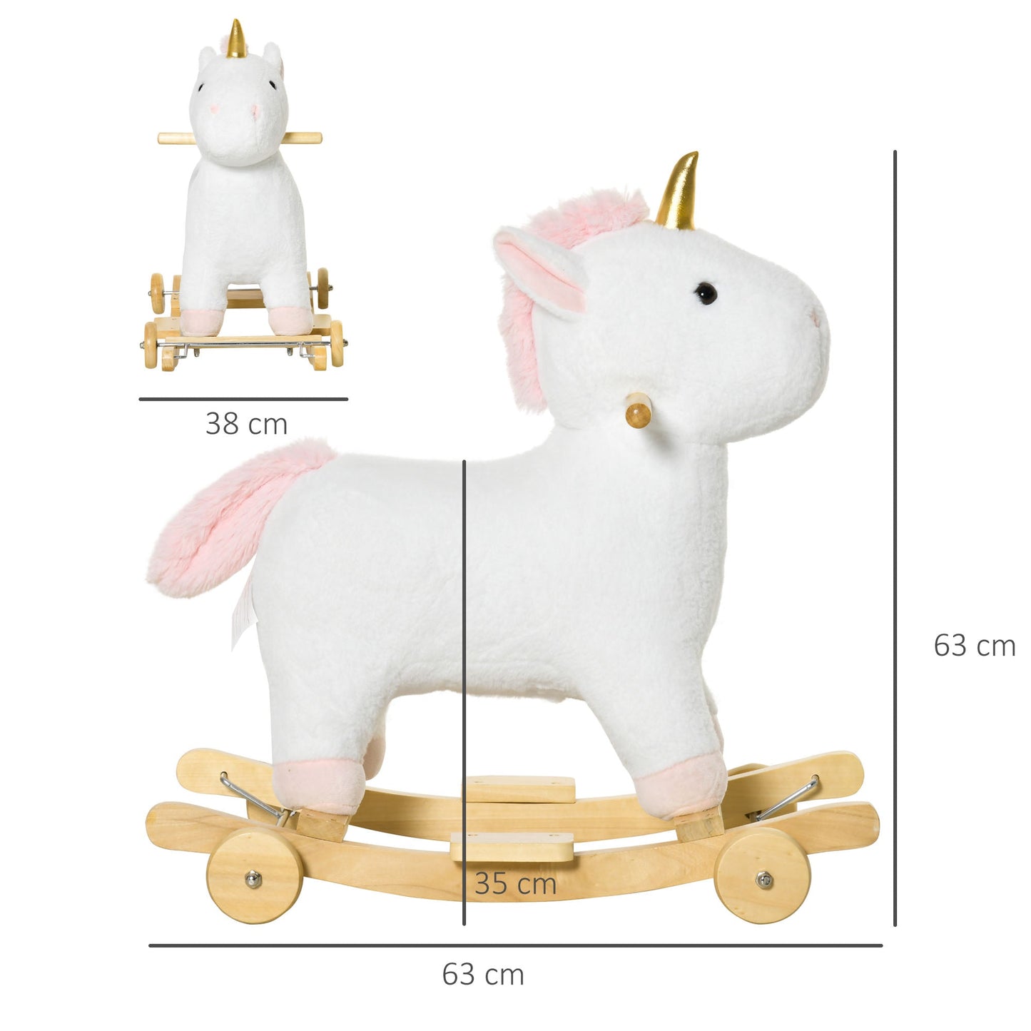 White Rocking Unicorn | 3-6 Years - Borgè