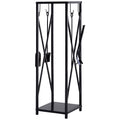 Outsunny interior portal and exterior metal space -saving with palette, gunshot, preparation and pliers, 34x34x111cm, black - Borgè