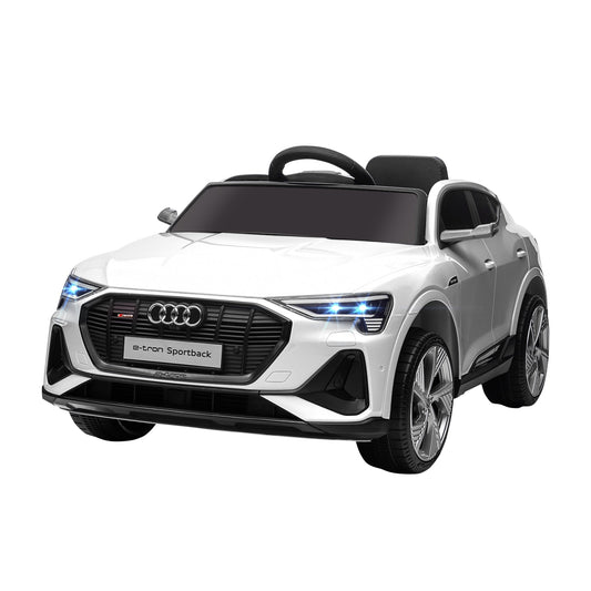 AUDI - Electric Car for Children 12V with Remote Control, Speed 3-8km/h, Lights and Music, Age 3-5 Years, White - Borgè